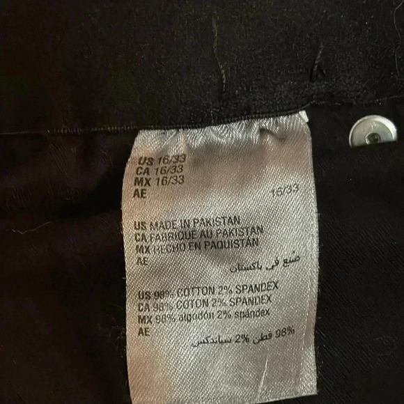 Size16/33 INC Black Denim Flare Leg Jeans rich black - Picture 12 of 12